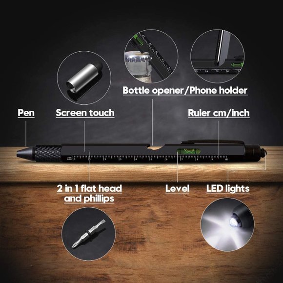 Stocking Stuffers for Men 9 in 1 Multitool Pen, Christmas Gifts, Cool Ga… - Picture 6 of 6